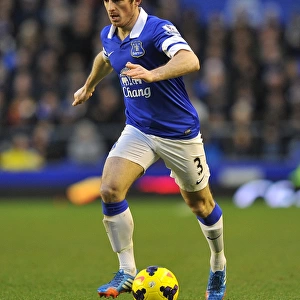 Everton's Triumph: Leighton Baines in Action vs. Aston Villa (01-02-2014, Goodison Park)