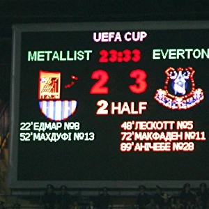 Season 07-08 Framed Print Collection: Metalist Kharkiv v Everton