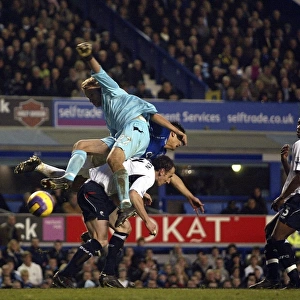 Football - Everton v Bolton Wanderers Barclays Premier League - Goodison Park - 26 / 12 / 07 Phil Neville (not pictured) scores the first goal for Everton Mandatory Credit: Action Images / Matthew Childs Livepic