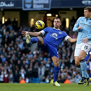 Premier League Poster Print Collection: Manchester City 1 v Everton 1 : Etihad Stadium : 01-12-2012