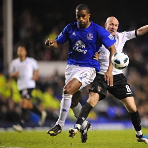 Intense Rivalry: Distin vs. Johnson - Everton vs. Fulham, Premier League Showdown (19 March 2011, Goodison Park)