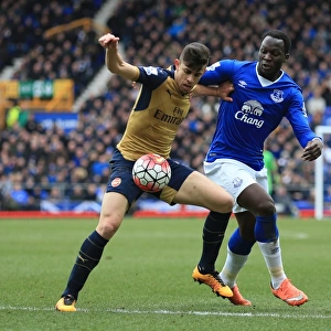 Intense Rivalry: Lukaku vs. Paulista at Goodison Park - Everton vs. Arsenal, Barclays Premier League