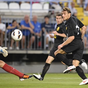 Jelavic's Determined Strike: Everton vs Malaga CF Pre-Season Friendly at La Rosaleda Stadium