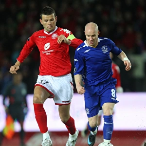 Johnson vs. Bakke: Everton's Intense Battle in UEFA Cup Clash at Brann Stadium