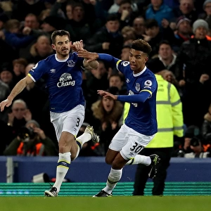 Leighton Baines Scores First Goal: Everton's Thrilling Victory Over Manchester United at Goodison Park, Premier League