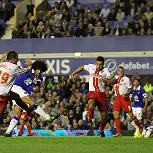 Marouane Fellaini Scores Everton's Second Goal Against Stevenage in Capital One Cup Round 2