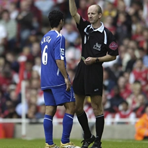 Mikel Arteta Booked by Referee Mike Riley: Arsenal vs. Everton (October 28, 2006)