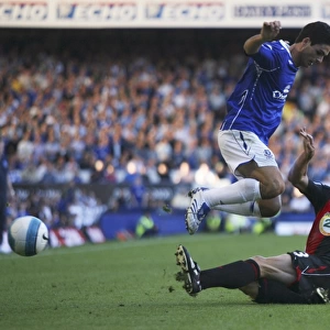 Mikel Arteta vs. Stephen Warnock: Everton vs. Blackburn Rovers in FA Premier League Clash (07/08)