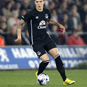 Muhamed Besic in Action: Everton vs Swansea City - Capital One Cup Third Round, Liberty Stadium