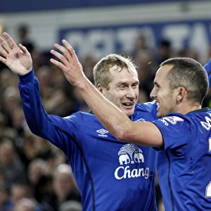 Osman and Hibbert: Everton's Unforgettable Goal Celebration vs. West Ham United (Barclays Premier League)