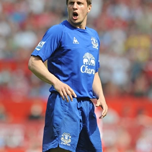 Phil Jagielka at Old Trafford: Everton's Defender Faces Manchester United in Barclays Premier League (23 April 2011)