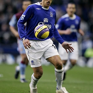 Phil Neville in Action: Everton vs Aston Villa