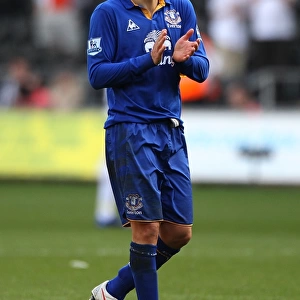 Phil Neville Leads Everton at Swansea City in Barclays Premier League (24 March 2012)