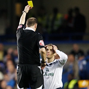 Phil Neville Yellow Carded: Chelsea vs. Everton, Barclays Premier League, 2008-09 Season