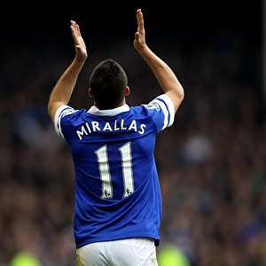 Regretful Mirallas: Lamenting Everton's Missed Opportunities Against Manchester United (21-04-2014, Everton 2-0 Manchester United, Goodison Park)