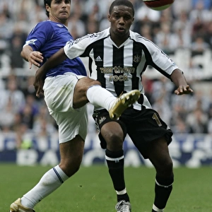 St James Park - 24 / 9 / 06 Evertons Arteta in action with Newcastles Charles Nzogbia