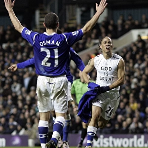 Steven Pienaar Scores First Goal for Everton Against Tottenham Hotspur in Premier League, November 2008