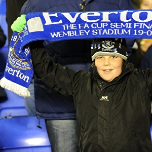 Young Everton Fan's Thrill at Goodison Park: Everton vs. Bolton Wanderers, Barclays Premier League (November 10, 2010)