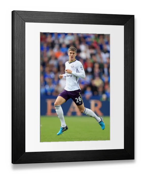 Framed Print : John Stones at King Power Stadium: Everton vs Leicester City, Premier League Showdown Framed Print : John Stones at King Power Stadium: Everton vs Leicester City, Premier League Showdown