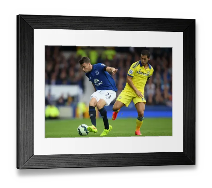 Framed Print : Clash at Goodison Park: Coleman vs. Hazard - Premier League Showdown