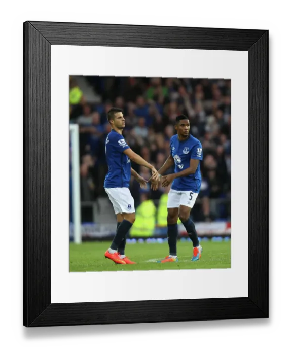 Framed Print : Eto'o and Mirallas in Glory: Everton's Triumphant Third Goal vs. Chelsea (BPL) Framed Print : Eto'o and Mirallas in Glory: Everton's Triumphant Third Goal vs. Chelsea (BPL)