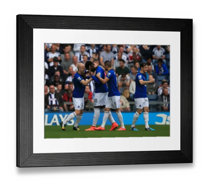 Framed Print : Lukaku Strikes First: Everton's Triumph at West Bromwich Albion, Barclays Premier League