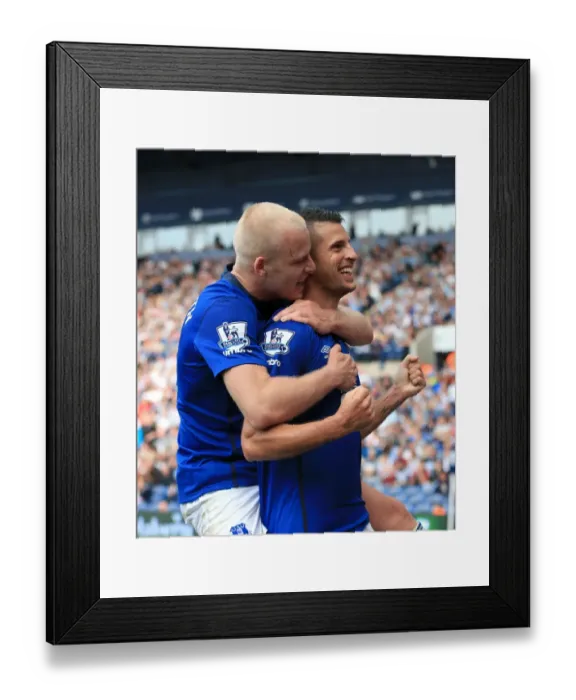 Framed Print : Mirallas Scores Everton's Second Goal in Premier League Clash Against West Bromwich Albion Framed Print : Mirallas Scores Everton's Second Goal in Premier League Clash Against West Bromwich Albion