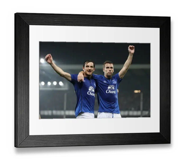 Framed Print : Everton's Coleman and Baines: Celebrating a Europa League Double Framed Print : Everton's Coleman and Baines: Celebrating a Europa League Double