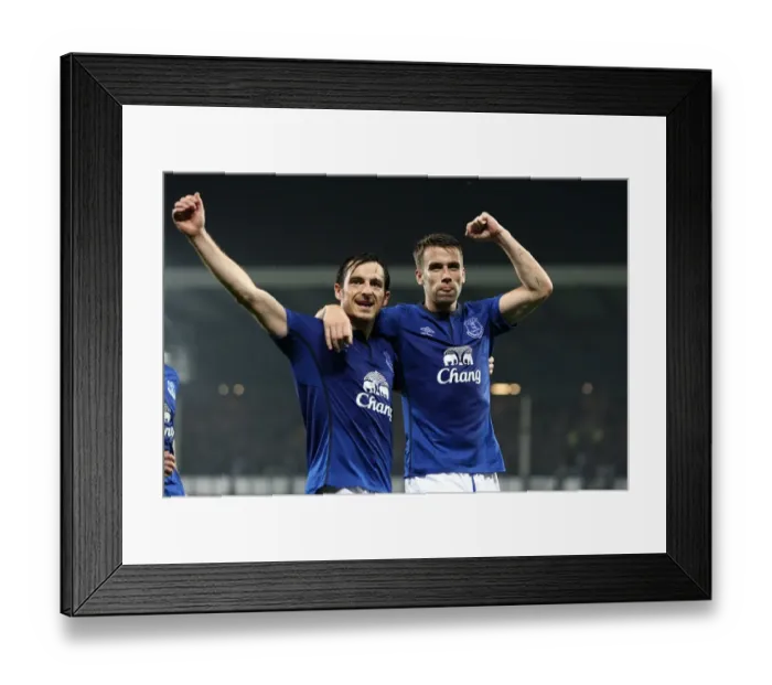 Framed Print : Everton's Coleman and Baines: United in Triumph after Europa League Goal vs. Wolfsburg Framed Print : Everton's Coleman and Baines: United in Triumph after Europa League Goal vs. Wolfsburg