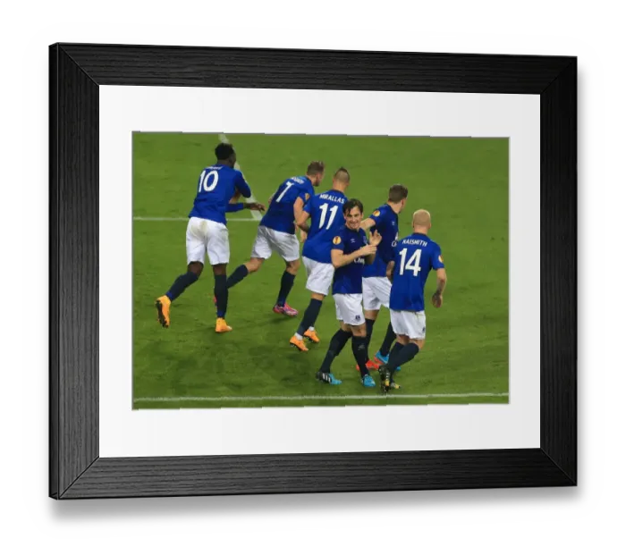 Framed Print : Leighton Baines Penalty: Everton's Europa League Victory over VfL Wolfsburg Framed Print : Leighton Baines Penalty: Everton's Europa League Victory over VfL Wolfsburg