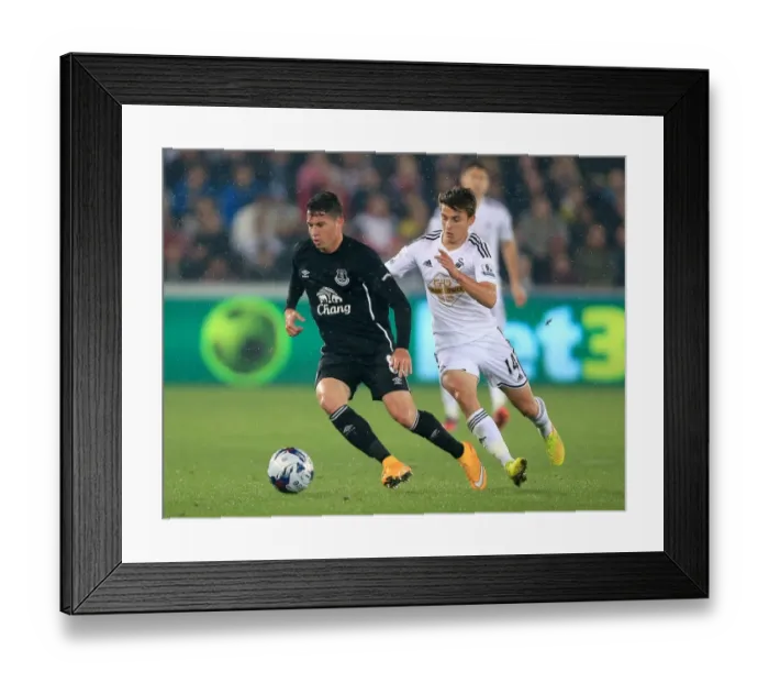 Framed Print : Battling for Supremacy: Carroll vs. Oviedo in Intense Capital One Cup Clash Framed Print : Battling for Supremacy: Carroll vs. Oviedo in Intense Capital One Cup Clash