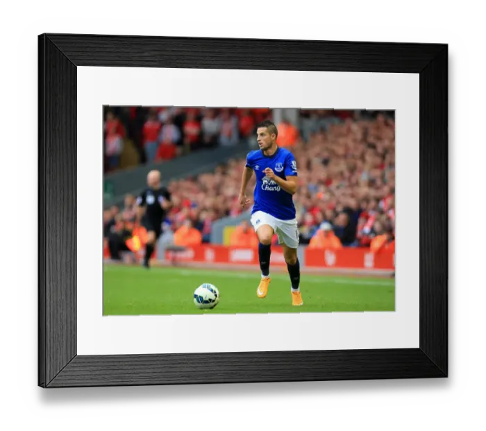 Framed Print : Intense Rivalry: Mirallas in Action - Liverpool vs Everton, Premier League, Anfield Framed Print : Intense Rivalry: Mirallas in Action - Liverpool vs Everton, Premier League, Anfield