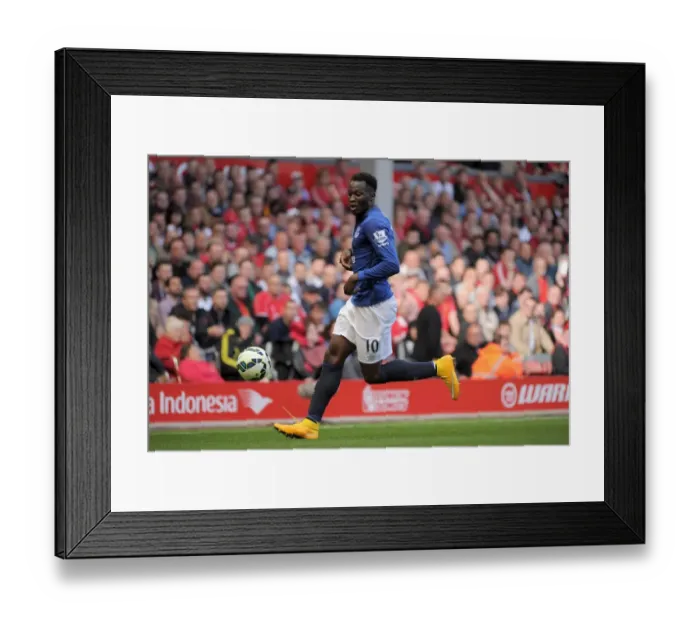 Framed Print : Clash at Anfield: Romelu Lukaku's Determined Battle