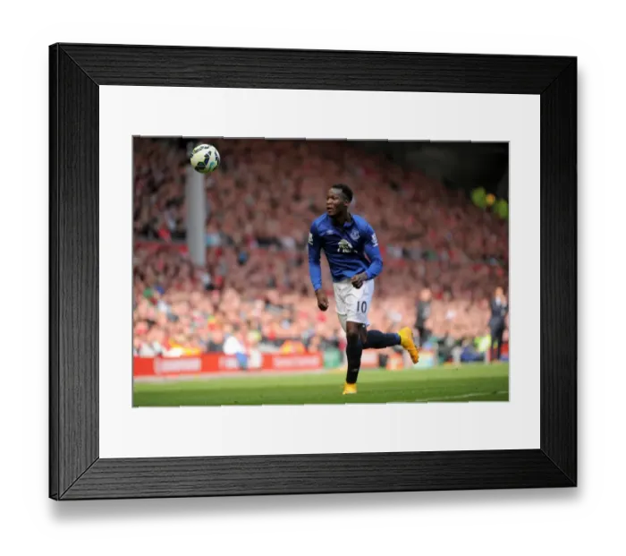 Framed Print : Determined Battle: Romelu Lukaku at Anfield - Everton vs. Liverpool