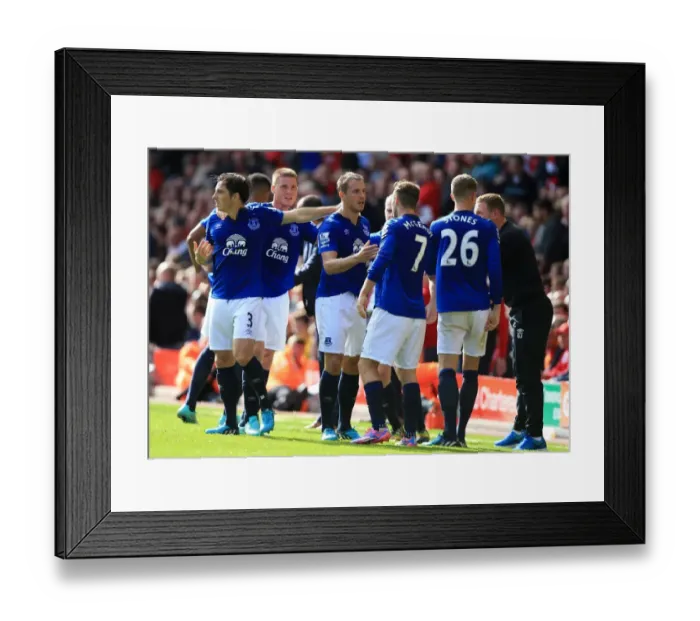 Framed Print : Jagielka Scores Historic Goal: Everton Triumphs Over Liverpool at Anfield Framed Print : Jagielka Scores Historic Goal: Everton Triumphs Over Liverpool at Anfield