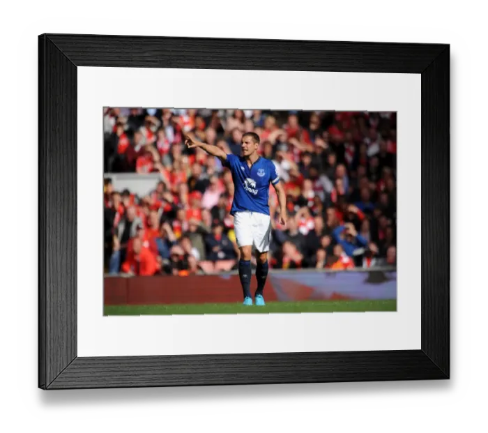 Framed Print : Jagielka at Anfield: Liverpool vs. Everton, Premier League Rivalry