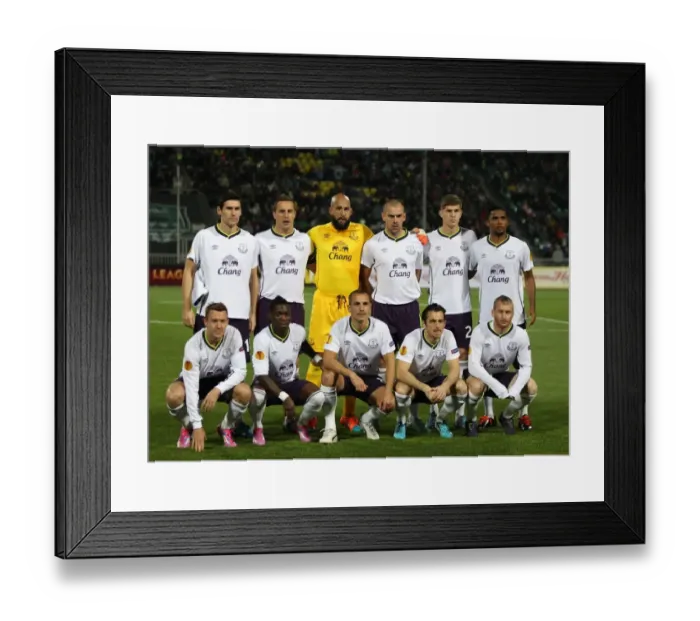 Framed Print : Everton FC: Europa League Group H - Everton Team Line-up vs FC Krasnodar (McGeady, Atsu, Osman, Baines, Hibbert, Barry, Jagielka, Tim Howard, Gibson, Stones, Eto'o) Framed Print : Everton FC: Europa League Group H - Everton Team Line-up vs FC Krasnodar (McGeady, Atsu, Osman, Baines, Hibbert, Barry, Jagielka, Tim Howard, Gibson, Stones, Eto'o)