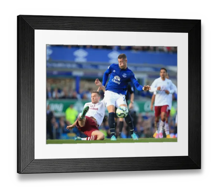 Framed Print : Battle for the Ball: Ross Barkley vs. Tom Cleverley - Everton vs. Aston Villa Framed Print : Battle for the Ball: Ross Barkley vs. Tom Cleverley - Everton vs. Aston Villa
