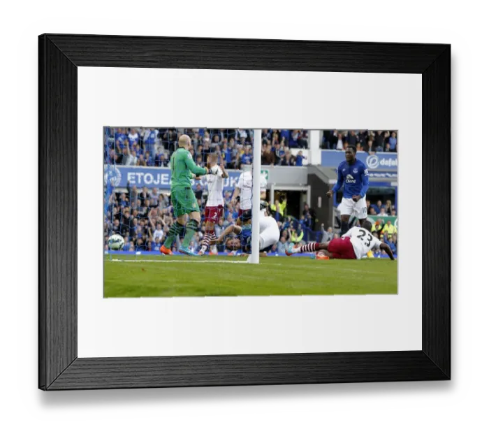 Framed Print : Phil Jagielka's Stunner: Everton's First Goal Wins Against Aston Villa (Barclays Premier League) Framed Print : Phil Jagielka's Stunner: Everton's First Goal Wins Against Aston Villa (Barclays Premier League)
