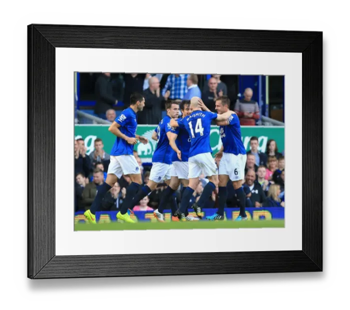 Framed Print : Phil Jagielka Scores the Opener: Everton vs. Aston Villa, Barclays Premier League, Goodison Park Framed Print : Phil Jagielka Scores the Opener: Everton vs. Aston Villa, Barclays Premier League, Goodison Park