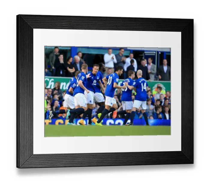 Framed Print : Phil Jagielka Scores the Opener: Everton's Thrilling Start Against Aston Villa in the Barclays Premier League at Goodison Park Framed Print : Phil Jagielka Scores the Opener: Everton's Thrilling Start Against Aston Villa in the Barclays Premier League at Goodison Park