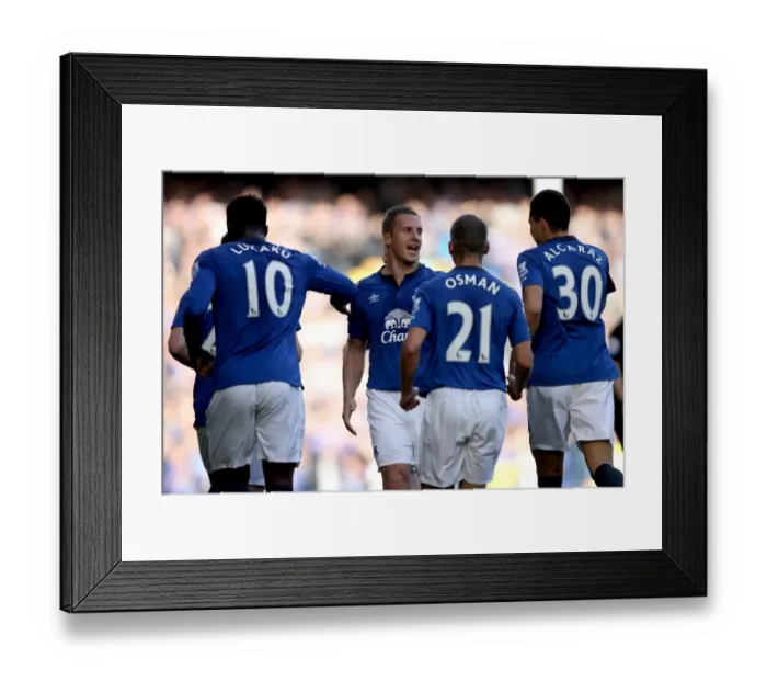 Framed Print : Phil Jagielka's Thrilling Goal: Everton's First Strike Against Aston Villa in Barclays Premier League at Goodison Park Framed Print : Phil Jagielka's Thrilling Goal: Everton's First Strike Against Aston Villa in Barclays Premier League at Goodison Park