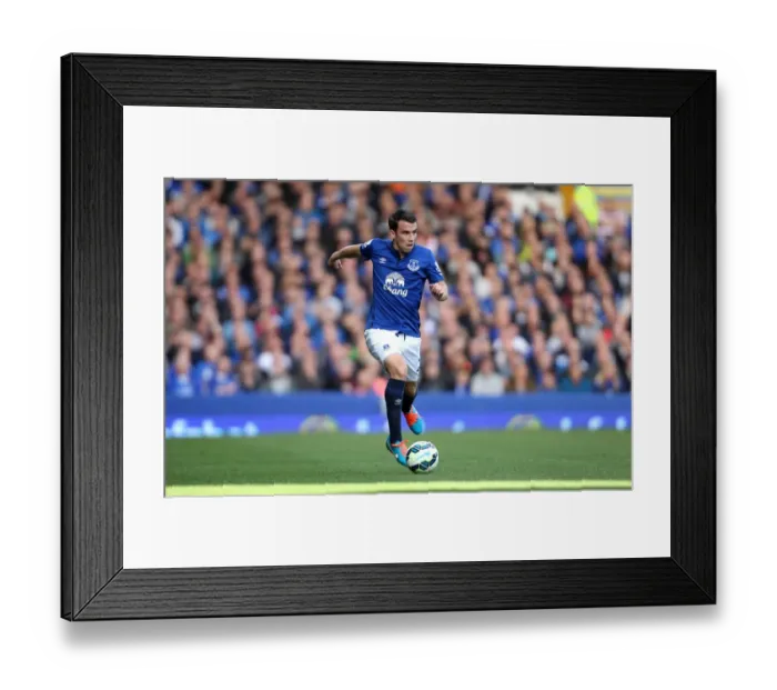 Framed Print : Seamus Coleman in Action: Everton vs Aston Villa, Premier League - Goodison Park