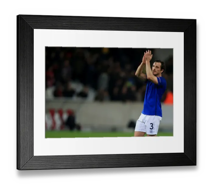 Framed Print : Everton's Leighton Baines Celebrates Europa League Victory with Fans: Lille OSC vs Everton (UEFA Europa League - Group H) Framed Print : Everton's Leighton Baines Celebrates Europa League Victory with Fans: Lille OSC vs Everton (UEFA Europa League - Group H)