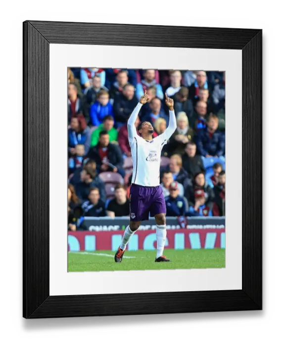 Framed Print : Eto'o Scores First Goal: Everton's Triumph at Burnley in Premier League Framed Print : Eto'o Scores First Goal: Everton's Triumph at Burnley in Premier League