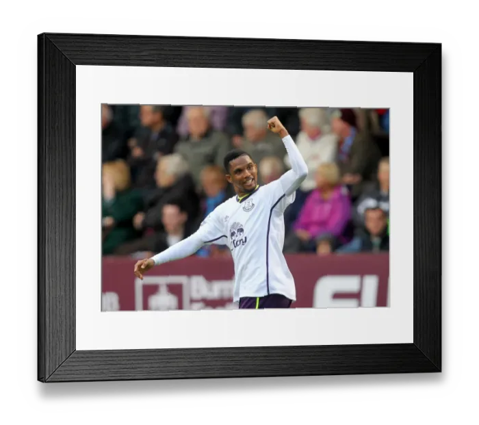 Framed Print : Eto'o Scores Again: Everton's Triumph over Burnley in Barclays Premier League Framed Print : Eto'o Scores Again: Everton's Triumph over Burnley in Barclays Premier League