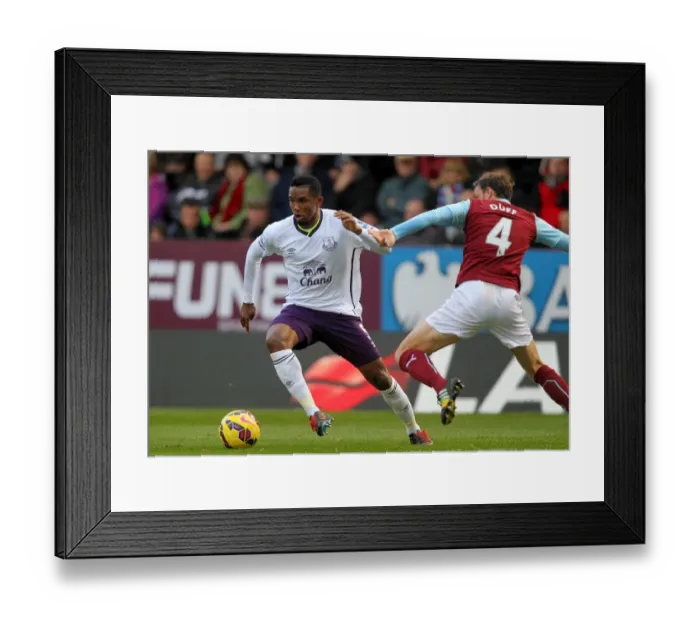 Framed Print : Eto'o vs. Duff: Burnley vs. Everton in Barclays Premier League - A Clash of Football Giants Framed Print : Eto'o vs. Duff: Burnley vs. Everton in Barclays Premier League - A Clash of Football Giants
