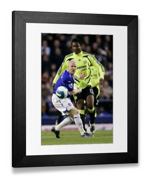 Framed Print : Andy Johnson vs. John Obi Mikel: A Battle at Goodison Park, Everton vs. Chelsea, Barclays Premier League, 17 April 2008