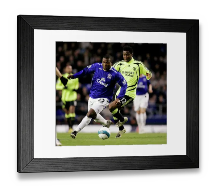 Framed Print : Intense Rivalry: Yakubu vs Mikel Battle at Goodison Park - Everton vs Chelsea, Barclays Premier League, 17th April 2008 Framed Print : Intense Rivalry: Yakubu vs Mikel Battle at Goodison Park - Everton vs Chelsea, Barclays Premier League, 17th April 2008