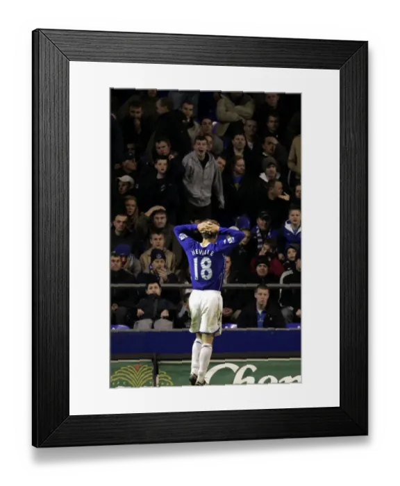 Framed Print : Phil Neville's Disappointment: Everton v Chelsea, Premier League, 17 / 04 / 08 Framed Print : Phil Neville's Disappointment: Everton v Chelsea, Premier League, 17 / 04 / 08
